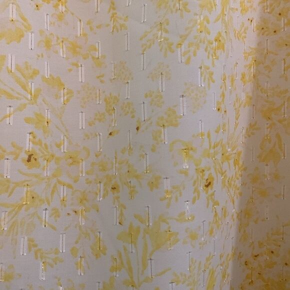 Rachel Zoe Yellow Floral Ruffle Long Sleeve Sheer  Blouse Size Small - Picture 3 of 5